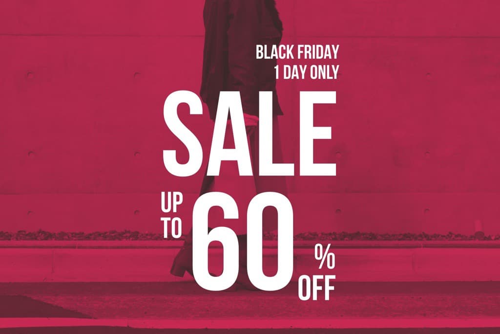 【MAX 60%OFF】年に一度のスペシャルイベント、明日0:00よりBLACK FRIDAY SALE開催！